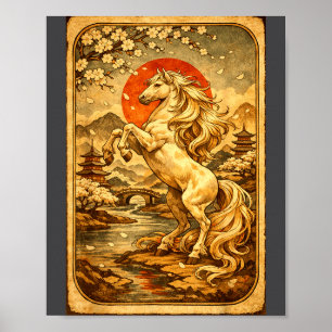 Póster Año Nuevo Chino 2026 del Caballo Año Nuevo Lunar