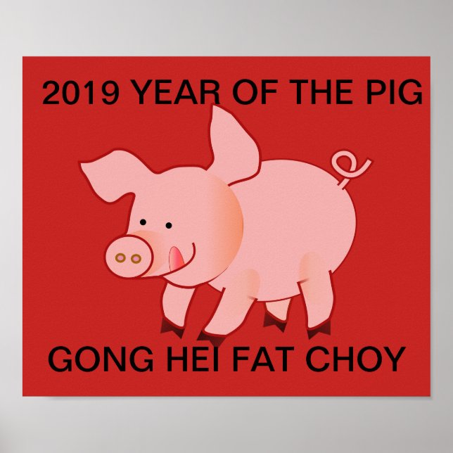 PÓSTER AÑO NUEVO CHINO DE LA CERDA 2019 (Frente)