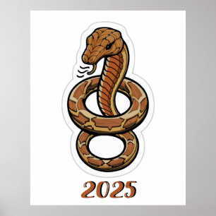 Póster Año Nuevo Chino De La Serpiente 2025