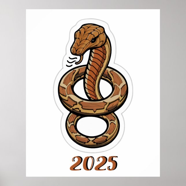 Póster Año Nuevo Chino De La Serpiente 2025 (Frente)