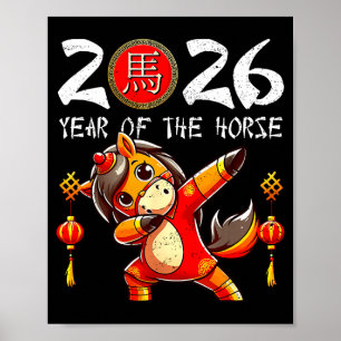 Póster Año Nuevo Chino del Caballo Año del Zodiaco Chino 