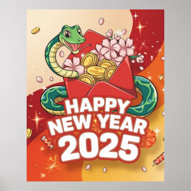 Póster Año Nuevo Chino Serpiente (Frente)