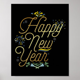 Póster Año Nuevo Feliz Año Nuevo