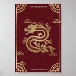 Póster Año Nuevo Lunar Chino Del Dragón