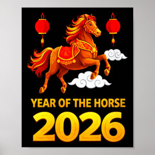 Póster Año nuevo lunar de mujeres 2026 año nuevo chino
