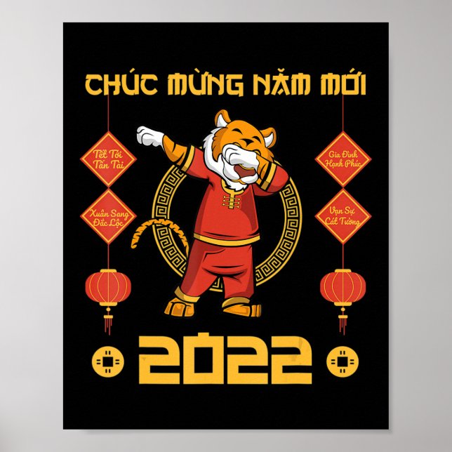 Póster Año Nuevo Lunar Vietnamita 2023 Chuc Mung Nam Moi (Frente)