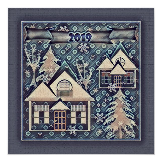 Póster Año Nuevo, Navidades (Anverso)