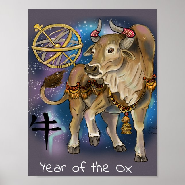 Póster Año Zodiaco Chino del Ox (Frente)