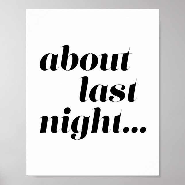 Póster Anoche (Frente)