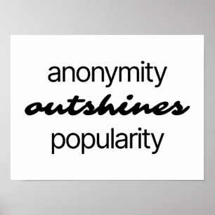 Póster Anonymity Poster