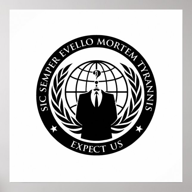 Póster Anonymous Sic Semper Evello Mortem Tyrannis (Frente)
