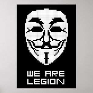 Póster Anonymous We Are Legian Pixel Art