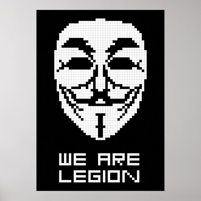 Póster Anonymous We Are Legian Pixel Art (Frente)
