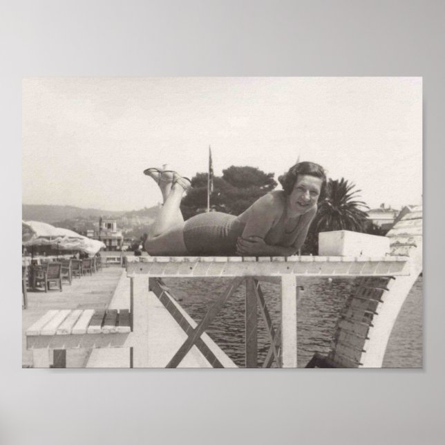 Póster Años 1930 en Cannes (Frente)