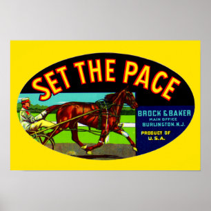 Póster Años 1930 Fijar la etiqueta de la caja vegetal de 