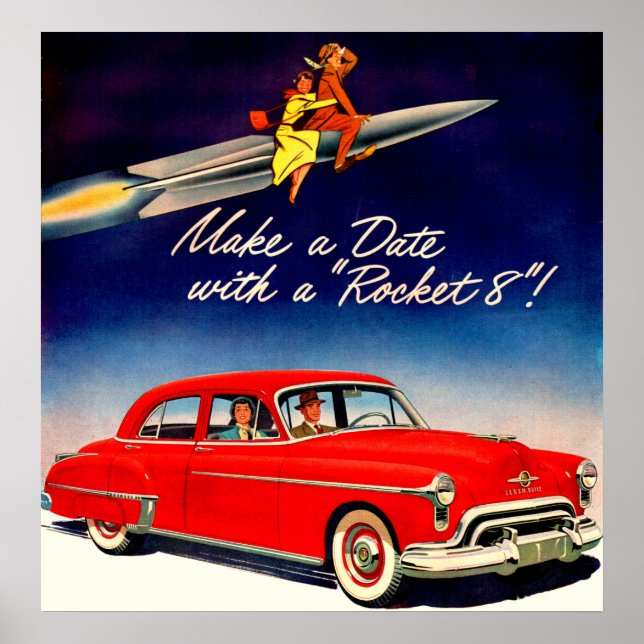 Póster Años 1950 Hacer una cita con Rocket 88 (Frente)
