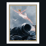 Póster Años 20. Art Deco "Volando sobre las olas"<br><div class="desc">Art Deco de los años 20,  imprimir "Volando sobre las olas" Disponible en otros tamaños.</div>