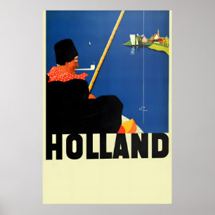 Póster Años 30 “Holanda” Estilo Antiguo Mundo Holandés Vi