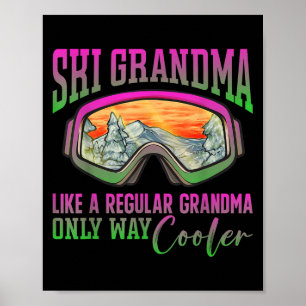 Póster Años 90 Años 80 Alojamiento para esquiar Abuela de