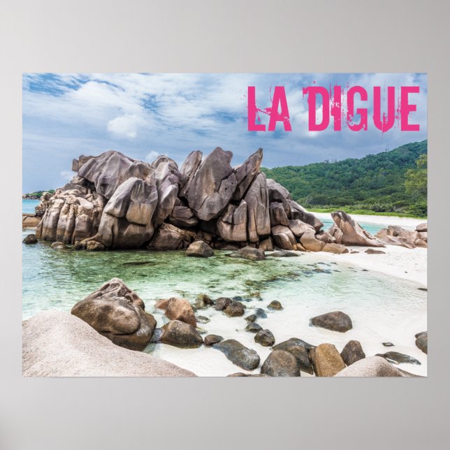 Póster Anse Cocos Seychelles La Digue Beach (Frente)