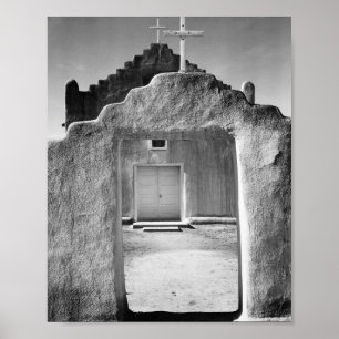 Póster Ansel Adams - Entrada a la Iglesia - Nuevo México