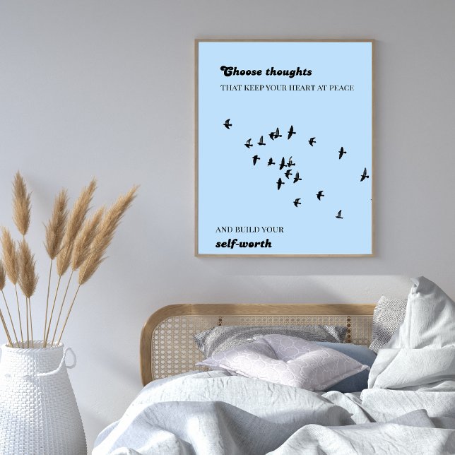 Póster Ansiedad Cristiana – Edición Cielo Metanoia (Christian wall art to renew your mind and bring God’s peace into your home.)