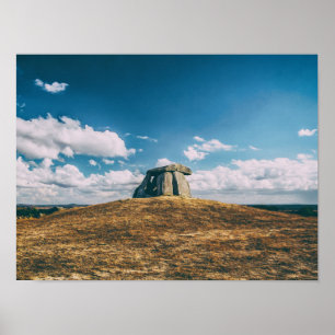 Póster Anta do Tapadao Dolmen. Ruinas neolíticas en Crato
