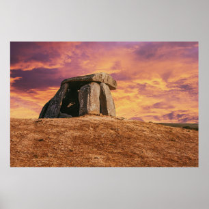 Póster Anta do Tapadao Dolmen. Ruinas Neolíticas en Crato