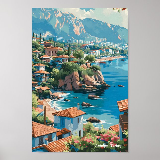 Póster Antalya Turkey Travel (Frente)