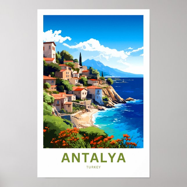 Póster Antalya Turkey Travel Print (Frente)