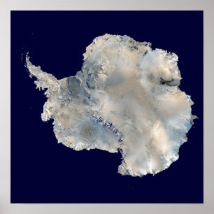 Póster Antarctica (NASA Blue Marble Imagery)