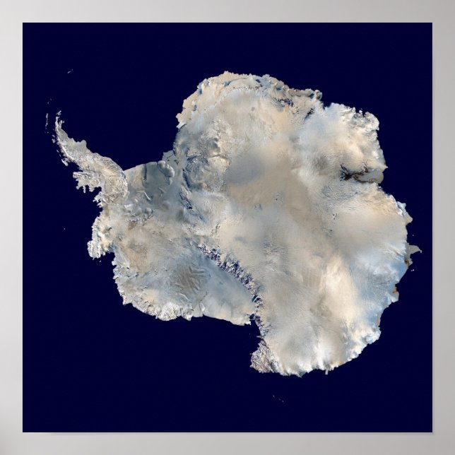 Póster Antarctica (NASA Blue Marble Imagery) (Frente)
