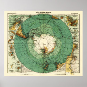 Póster AntarcticaPanoramic MapAntarctica