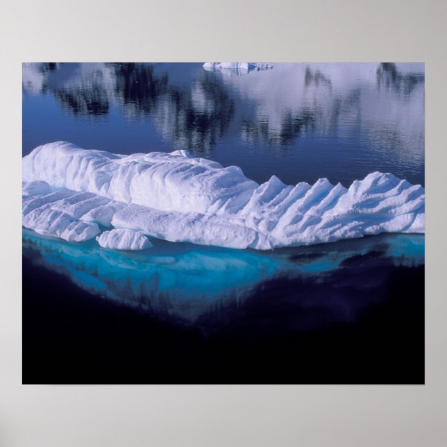 Póster Antártida, Bahía del Paraíso. Iceberg en cristal (Frente)