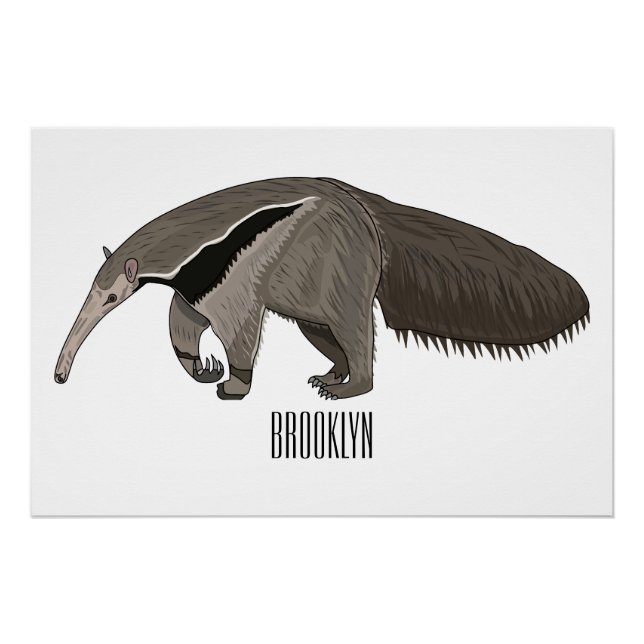 Póster Anteater personalizado ilustracion (Anverso)