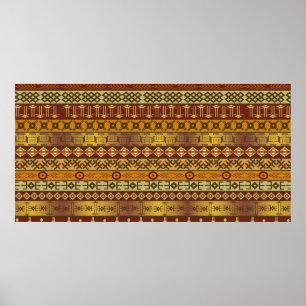 Póster Antecedentes con motivos étnicos africanos