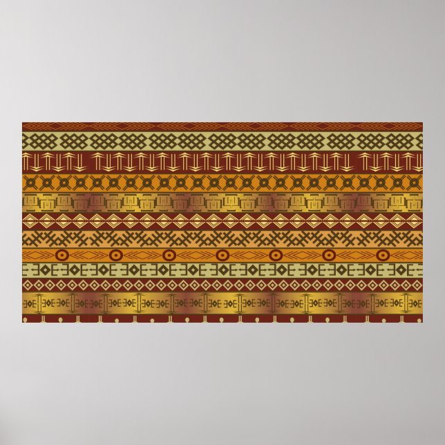 Póster Antecedentes con motivos étnicos africanos (Frente)