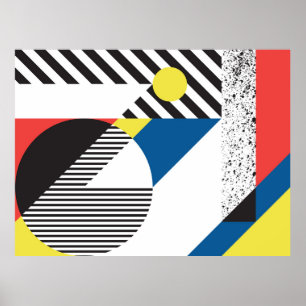 Póster Antecedentes de estilo retro moderno