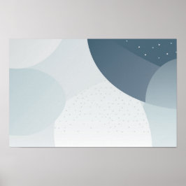 Póster Antecedentes de formas redondeadas en gris