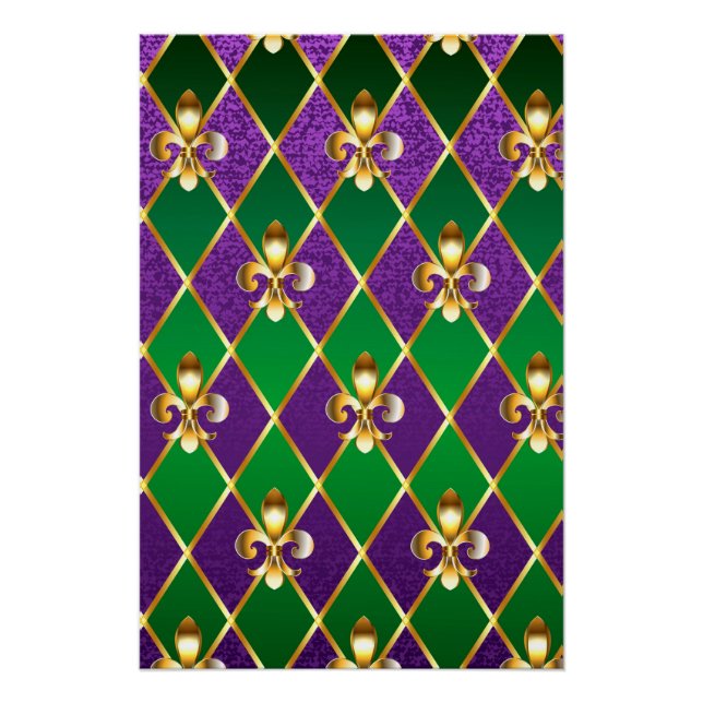 Póster Antecedentes de joyas Mardi Gras (Anverso)