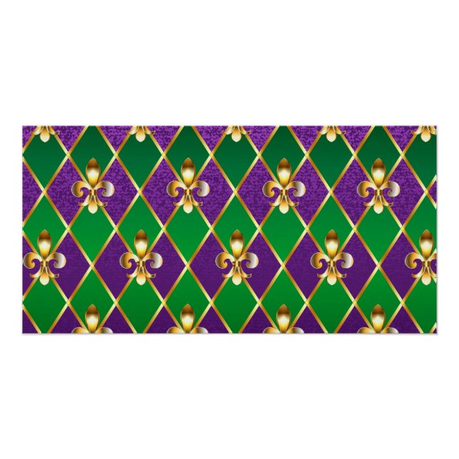 Póster Antecedentes de joyas Mardi Gras (Anverso)