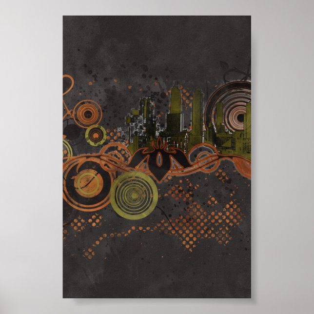 Póster Antecedentes de la ciudad urbana (Frente)