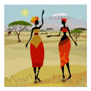 Póster Antecedentes de las mujeres africanas