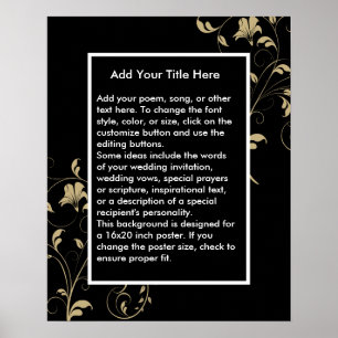 Póster Antecedentes de personalizado para Poster
