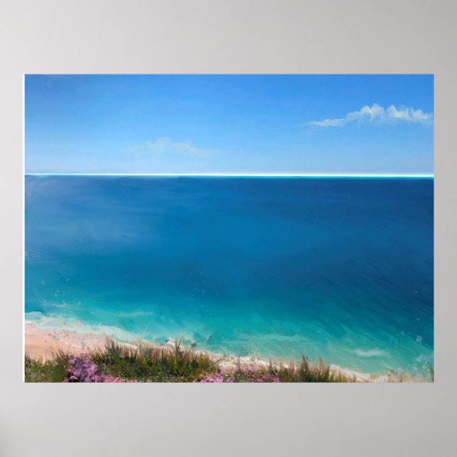 Póster Antecedentes del paraíso tropical para videollamad (Frente)