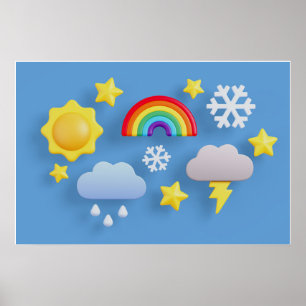 Póster Antecedentes El Arcoiris Feliz Cumpleaños
