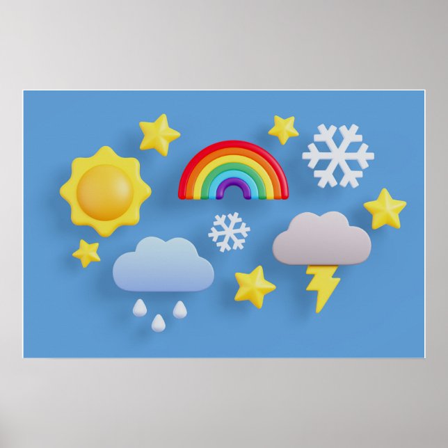 Póster Antecedentes El Arcoiris Feliz Cumpleaños (Frente)