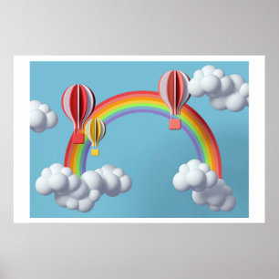 Póster Antecedentes El Arcoiris Feliz Cumpleaños