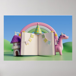 Póster Antecedentes El Arcoiris Feliz Cumpleaños