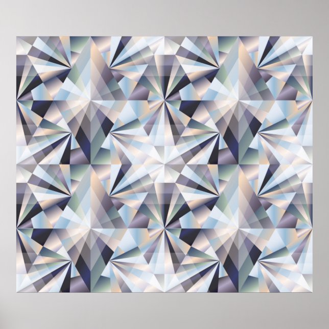 Póster Antecedentes impecables del diamante, ilustracione (Frente)
